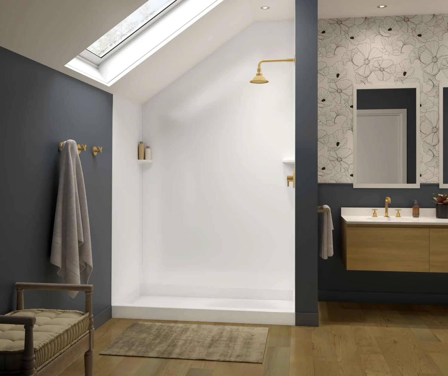 36-In x 62-In x 96-In Swanstone Solid Surface Shower Wall Kit - Image 16