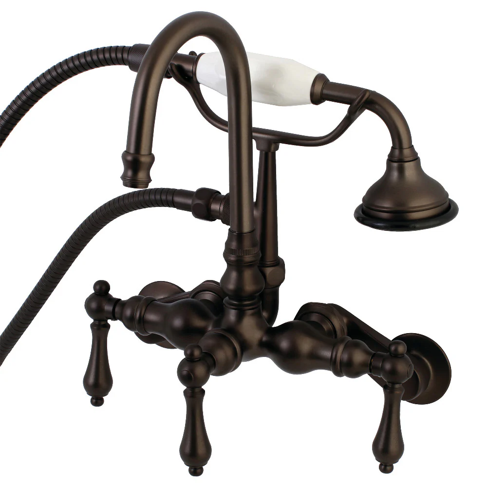 Kingston Brass AE302T1 Aqua Vintage Wall Mount Clawfoot Tub Faucets - Image 4