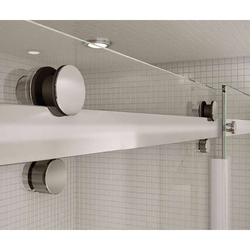 Chrome HALO Frameless Slider Tub Door With Clear Glass By Maax 56.5 To 59in X 59in - Image 6