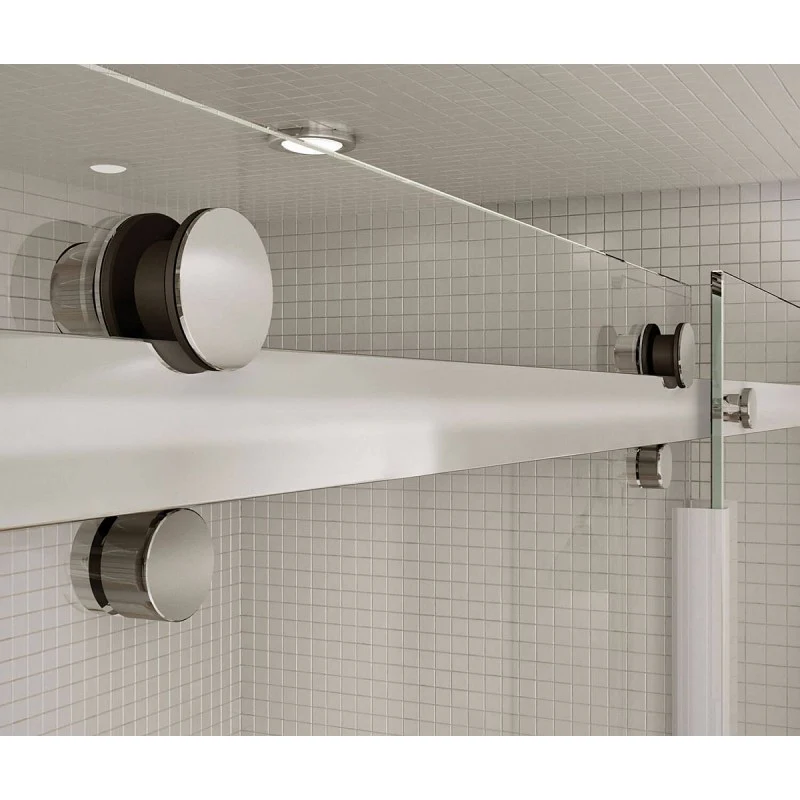Frameless Slider Alcove Shower Door With Clear Glass Max Halo 56.5 To 59in X 78.75in - Image 5